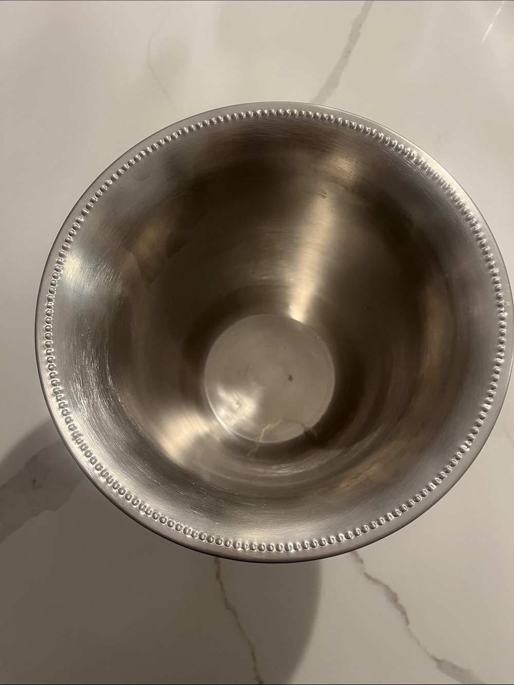 Classic Champagne Bucket in Stainless Steel/Brushed Silver beaded finish at top - Picture 2 of 4